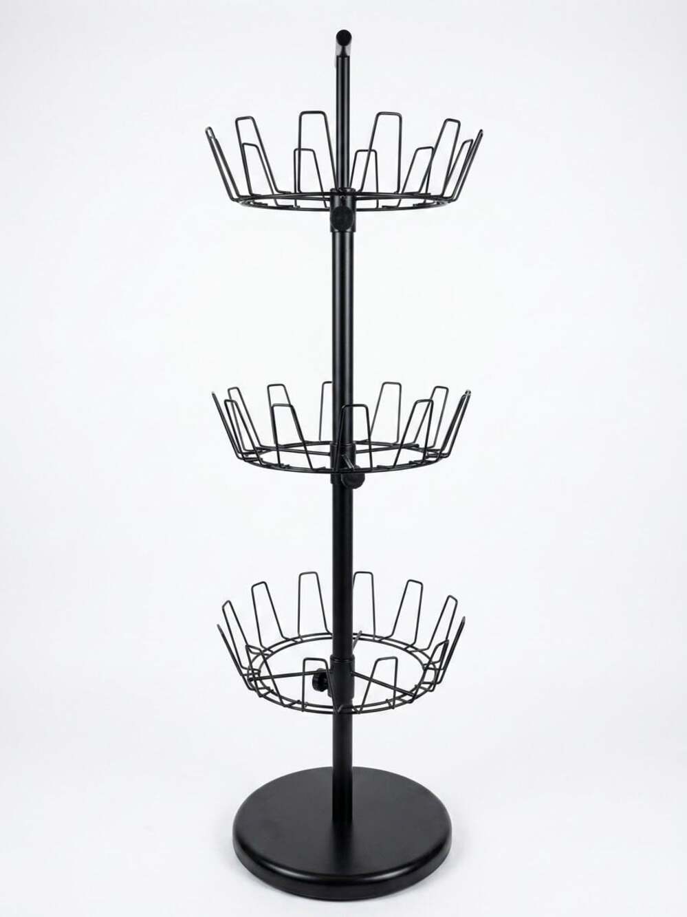 Unbranded Bronze 3-Tier Revolving Metal Shoe Tree Rack